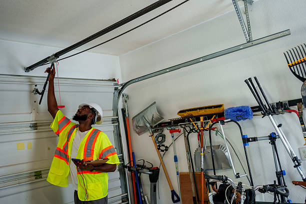 Professional Garage Door technician working in Gilbert, MN